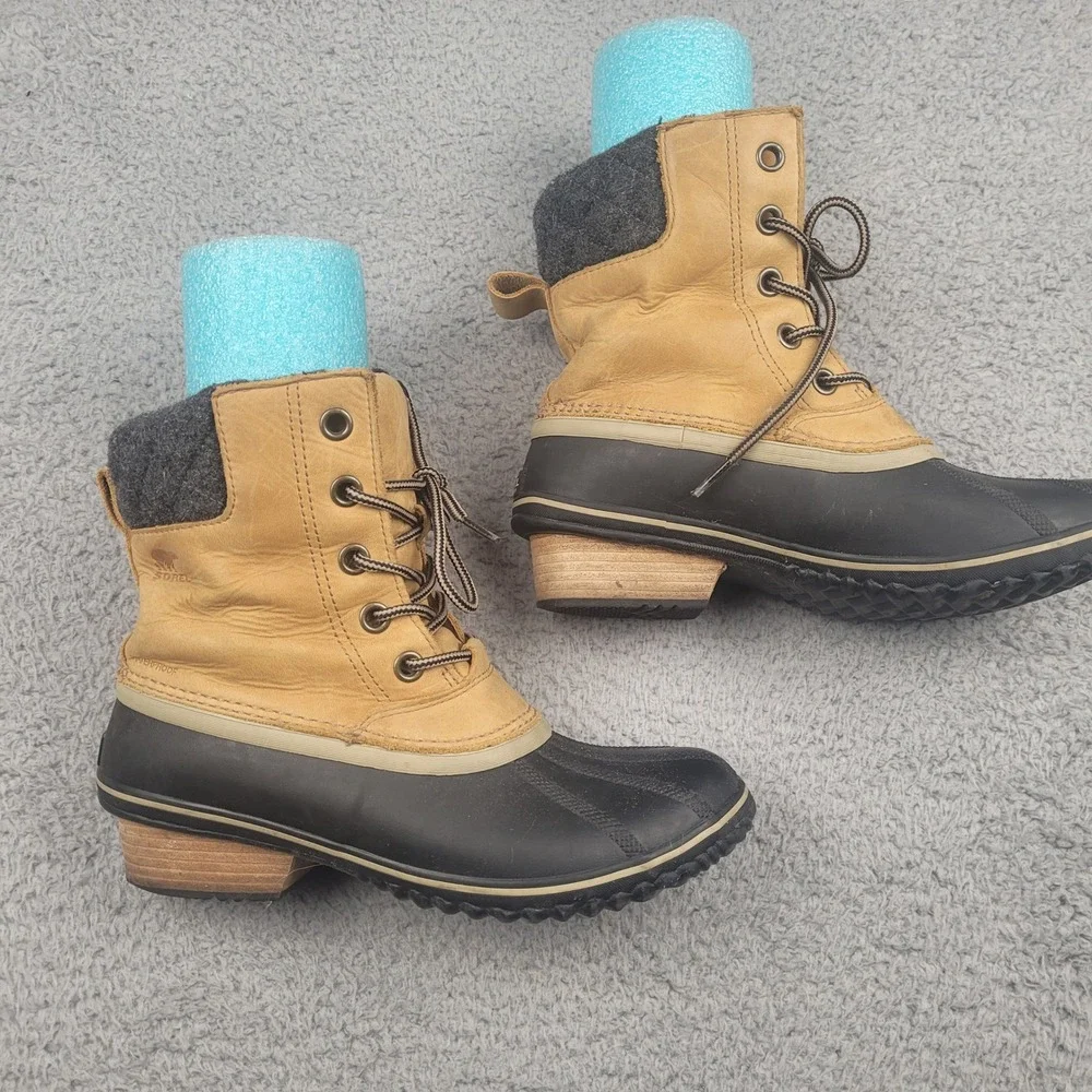 Sorel Women Slimpack II‎ Waterproof Winter Boots Lace Up Size 10.5